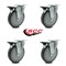 Service Caster Cambro Beverage Service Cart Swivel Caster with Brake Replacement Set - SCC CAM-SCC-20S614-TPRB-PLB-4 - alternate 3